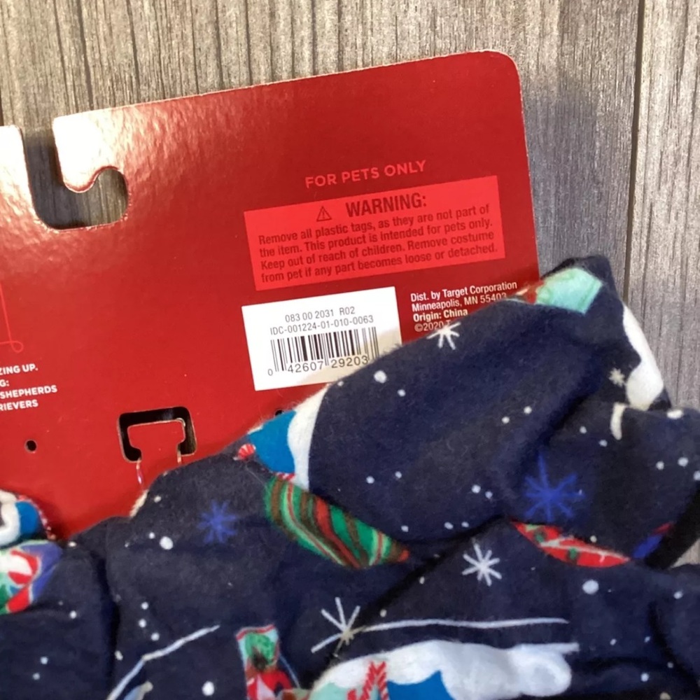 Wondershop One Piece Navy Easy Close Hot Air Balloons Pet Pajamas Size LG NWOT - Picture 6 of 12